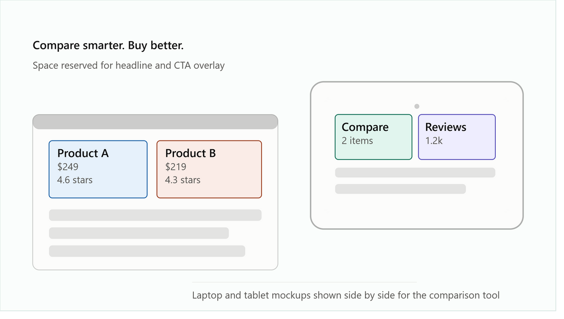 MockShopping comparison tool banner for comparing prices and reviews before buying
